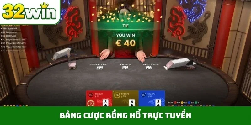 Rồng Hổ Trực Tuyến – Đặt Cược Đẳng Cấp Las Vegas Trên 32WIN Bảng cược rồng hổ trực tuyến
